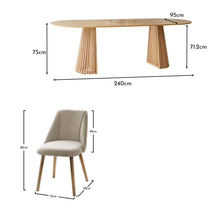 Hopley 8 - Person Dining Set