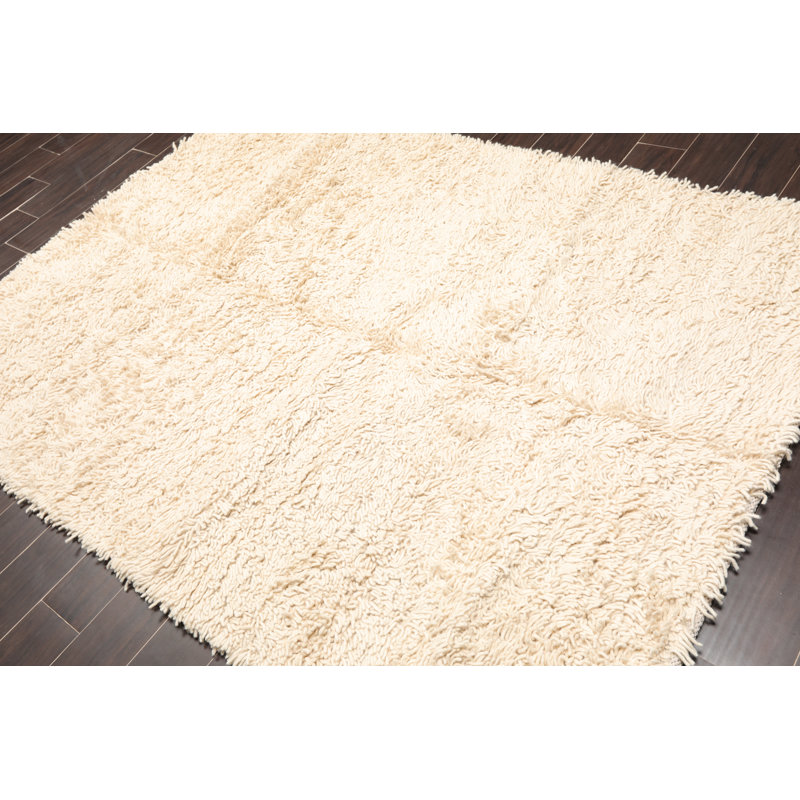 Wool Indoor Rug, Rectangle 9' x 12', Ivory 