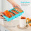 Plateau de congélateur en silicone avec couvercle - Moules pour aliments de congélateur en silicone - Grand plateau de glaçons, paquet de 4 contenants de congélateur en silicone, soupe à congeler et à ranger, sauce, bouillon, restes - donne 4 tasses parfaites