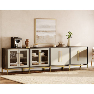  Long Sideboard Buffet Cabinet With Soft-Close Hinges