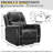 Ilkeston 37" Wide Modern Vegan Leather Manual Recliner Chair with Built-in Cup Holder-109195642