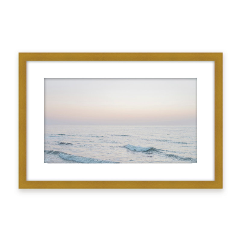 Coastal Retreat Dawn by  - Picture Frame Photograph on Paper, Framed Canvas, 32" H x 48" W x 2.375" D, White