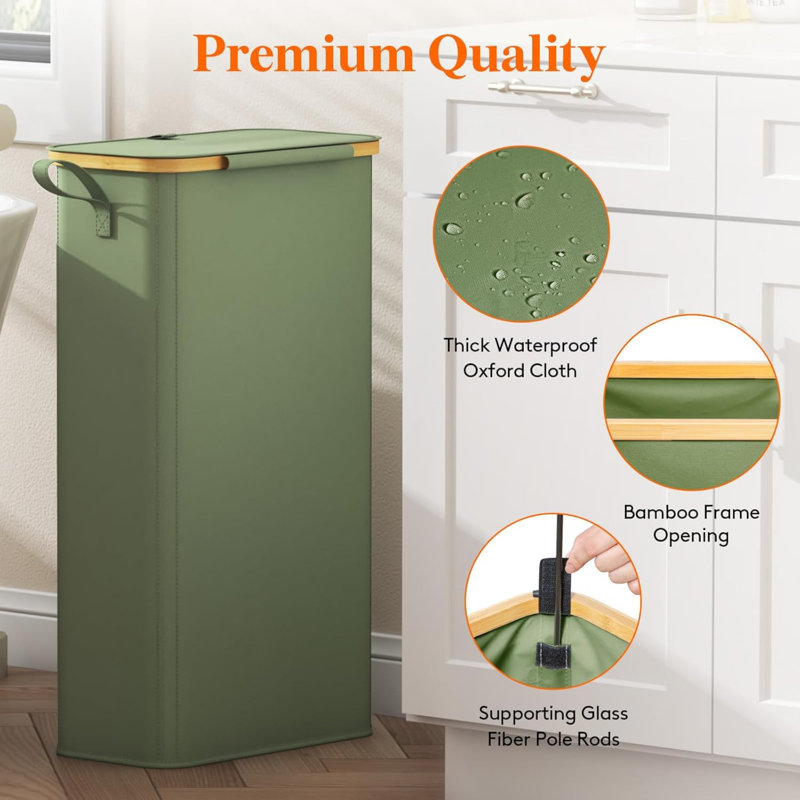 Polyster Laundry Cart, Green