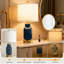Ensemble de 2 lampes de table en verre de 22 pouces avec lampe de chevet moderne avec veilleuse à DEL, ports de charge USB et de type C pour le salon, la chambre à coucher, le bureau et les ampoules