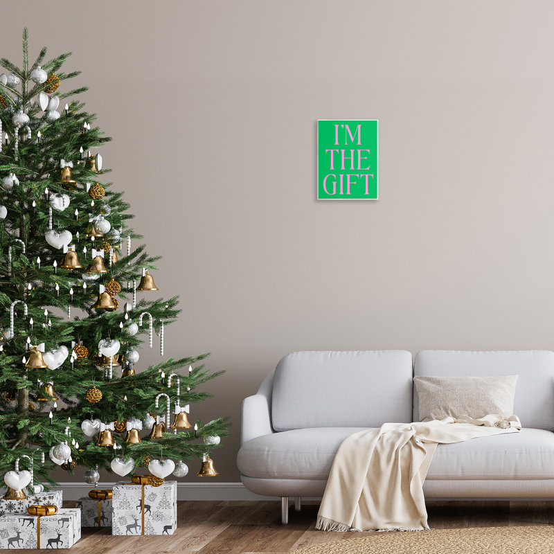  Drôle «I'm the Gift», art mural sur bois par House of Lulu