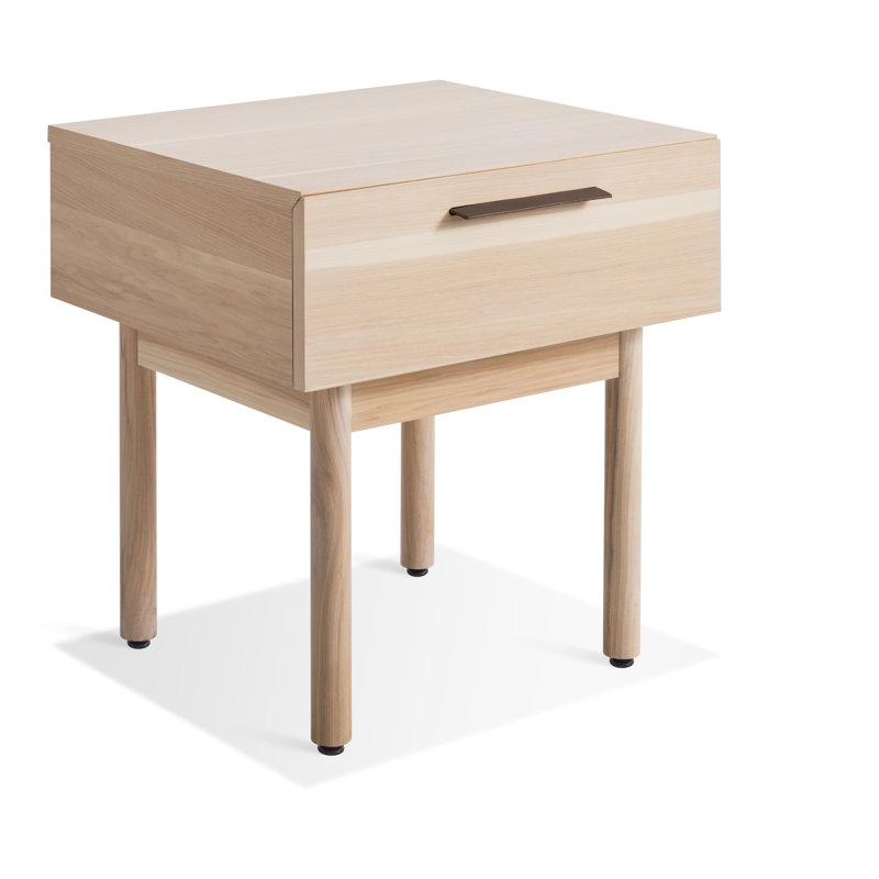 Shale 1 - Drawer Solid Wood Nightstand, Hickory