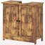 Armoire de meuble-lavabo sous le lavabo avec 2 portes et tablette réglable, brun rustique (sans lavabo de salle de bain)
