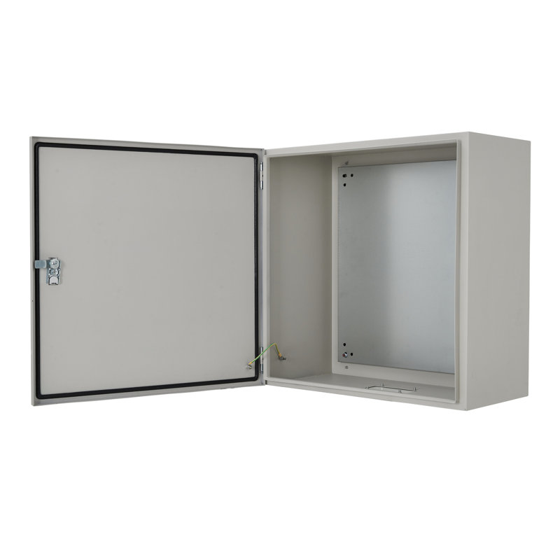 Steel Enclosure Electrical Junction Box with Mounting Plate for Indoor and Outdoor, 24" H x 24" W x 8" D