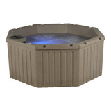 Spa Invi Plug and Play pour 5 personnes avec 11 jets d'hydrothérapie, chauffage en acier inoxydable, éclairage DEL, commande numérique, housse isolée incluse