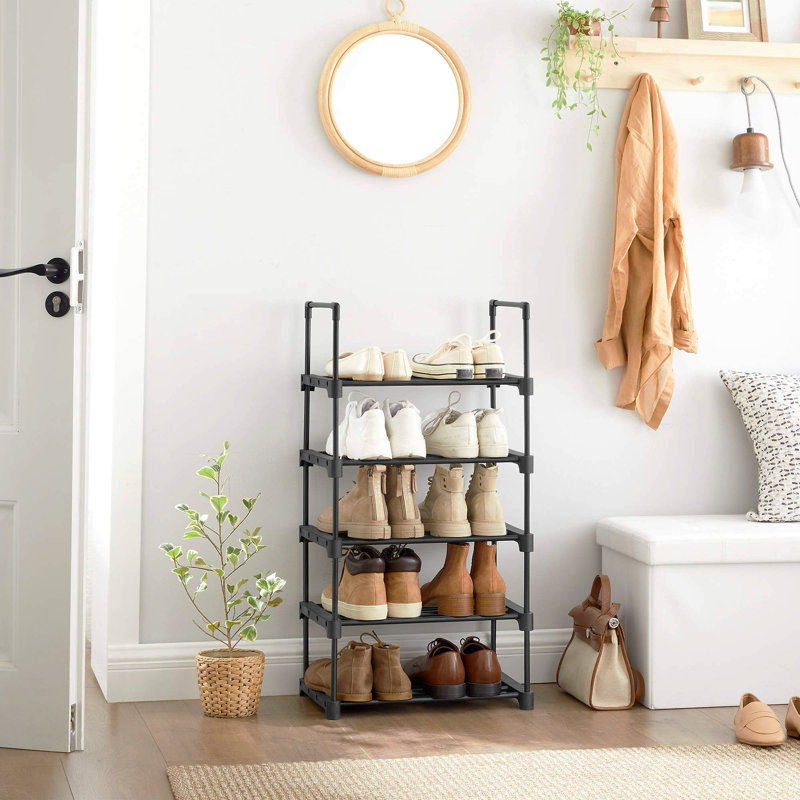 10 Pair Shoe Rack, Black