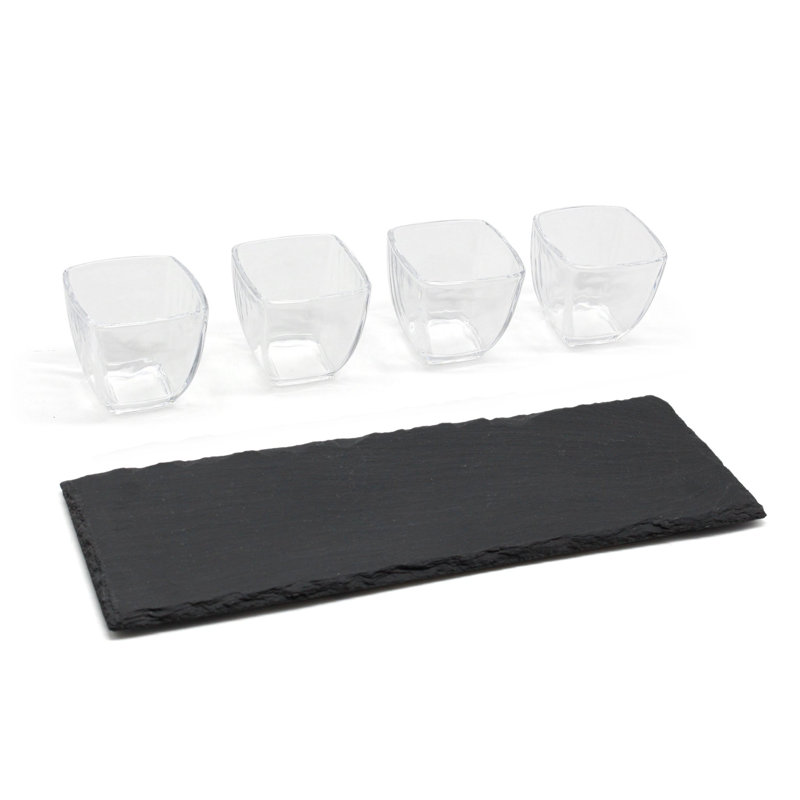Symple Stuff Detlef Glass Condiment Server