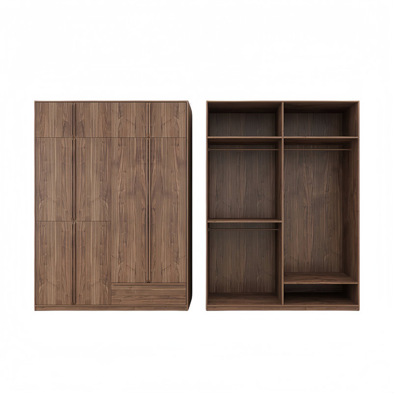 Armoire classique classique noyer noir, H 94,49 po x l 70,87 po x P 23,62 po