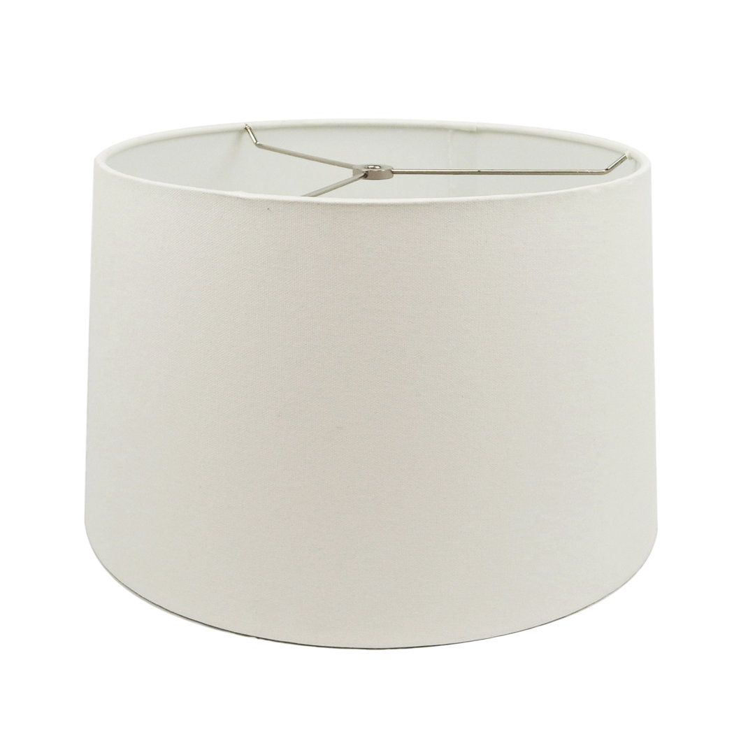 10'' H Linen Drum Lamp Shade August Grove® Color: White Size: 10" H x 13" W x 15" D