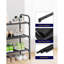 Range-chaussures extra-long à 3 niveaux - noir - Organisateur de garde-robe empilable et détachable pour garde-robe, vestibule ou porte d'entrée