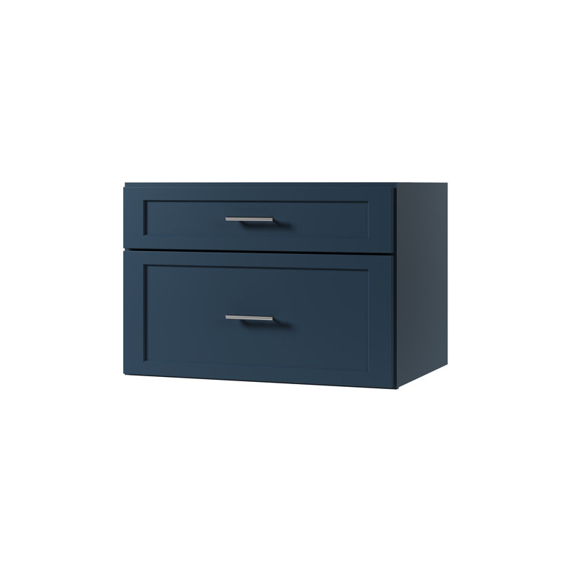 Meuble-lavabo mural simple flottant 30 po Disar, Bleu