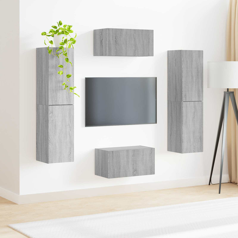 TV Stand for TVs up to 60", Grey Sonoma