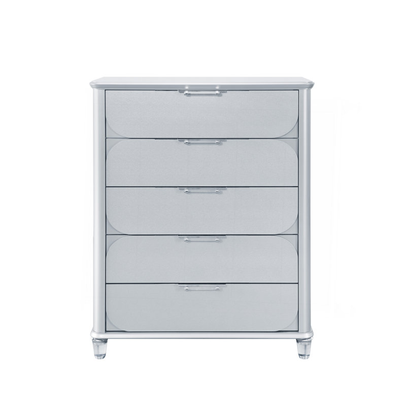 Commode argentée LAURA