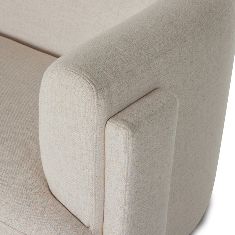 Hartley 95" Sofa, Dove Crescent Rayon/Viscose