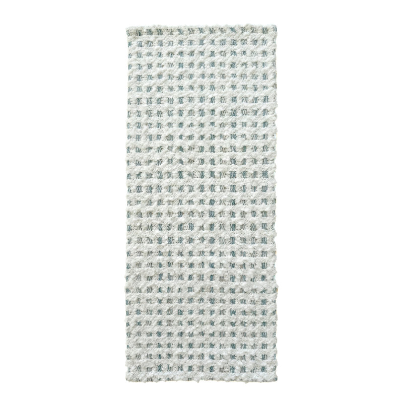 Chemin de table intérieur / extérieur turquoise Blue Harbor Tweed 14 x 72 po, Aqua Blue