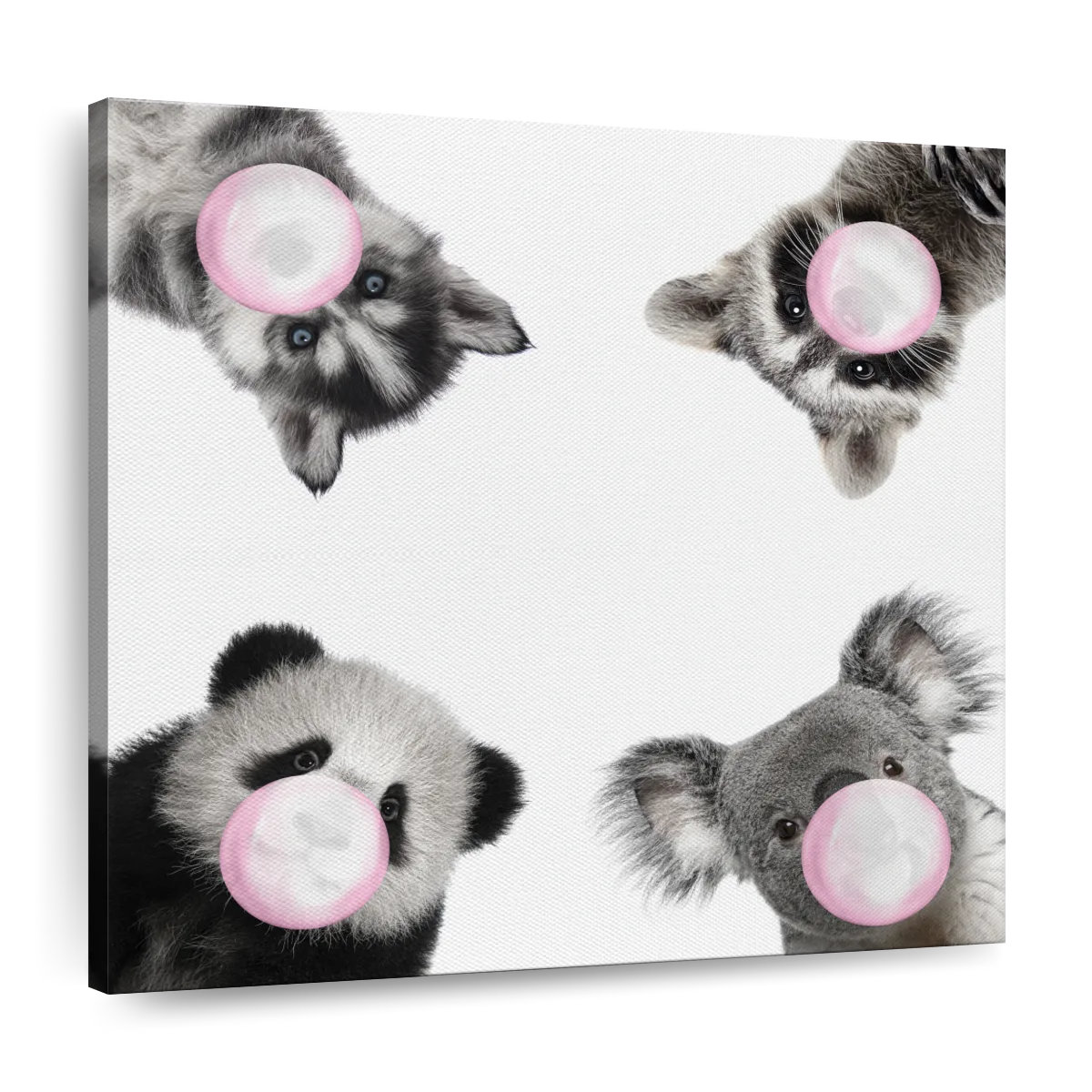 Trinx Funny Furry Animals On Canvas Print | Wayfair