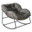 Coussin gris / cadre brun