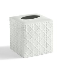 Motifeur Bathroom Accessories - Ceramic Tissue Holder, Decorative Square Tissue Cover Box (Ivory White)