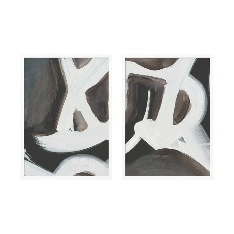 "Connecté", ensemble de deux encadrés d'art texturé, Blanc, H 24 po x l 36 po