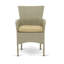 Ensemble de mobilier d'extérieur en osier 5 pièces comprenant une table de bistro rectangulaire avec plateau en verre et 4 fauteuils de balcon avec coussin, lin naturel-395215663-306551749