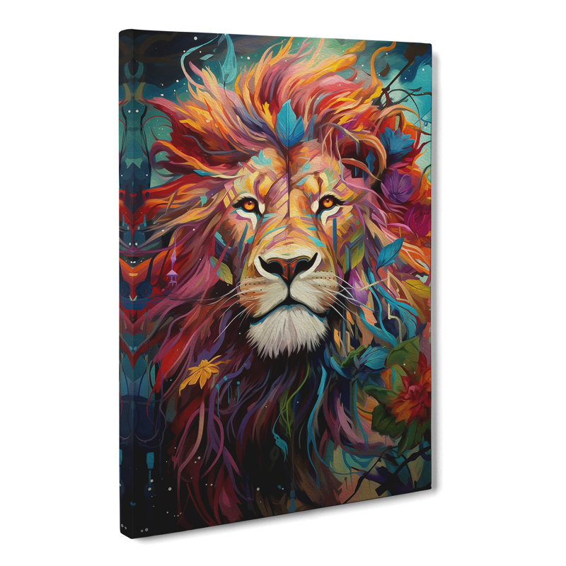 Lion Orphism Art - Wrapped Canvas, 50cm H x 35cm W x 3cm D