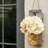 2-Pack Rustic Wall Sconces with Mason Jars, LED Lights, Flowers, Hangers-937770507