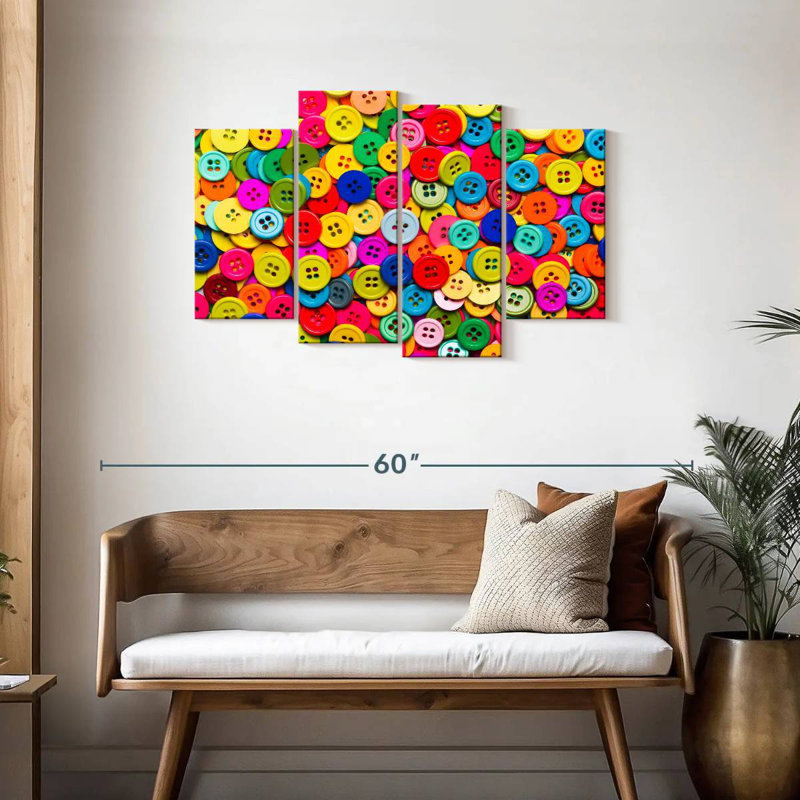 Buttons Collection, 27'' H x 43'' W