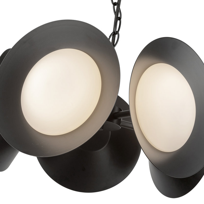 Cleo 5 - Light LED Chandelier, Black, Black