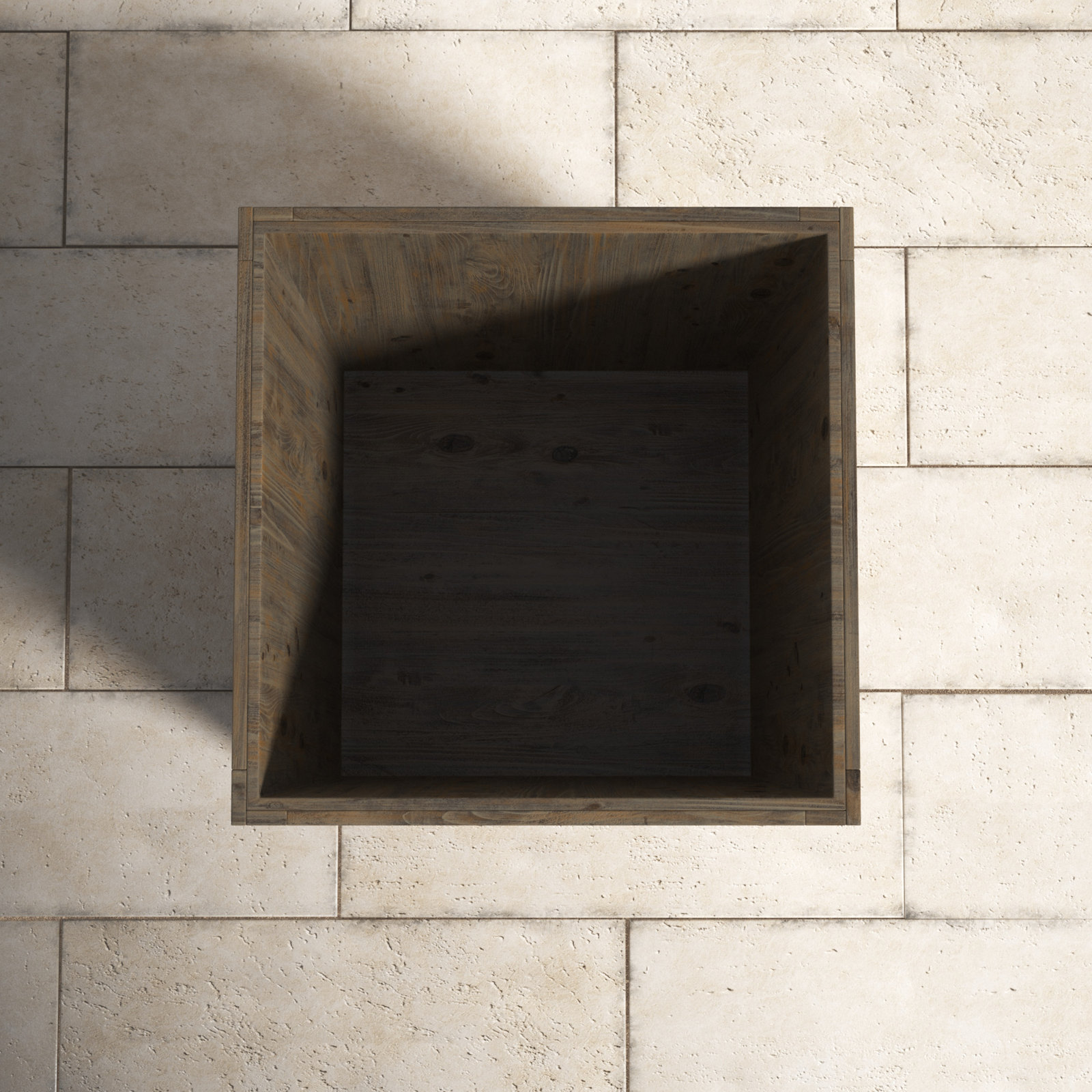 Siena Wood Planter Box, 19" H x 18" W x 18" D