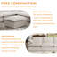 Canapé modulaire rembourré à 4 places avec coussins en duvet Rinnes-1444128011