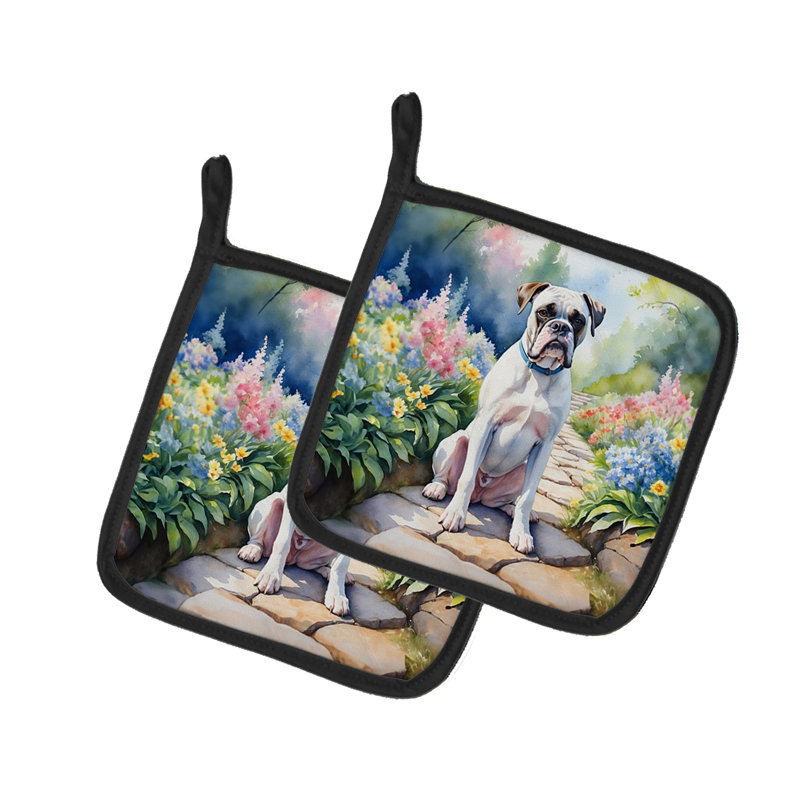 Caroline's Treasures Floral Polyester Potholder Set