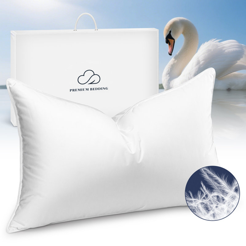 Luxury High-End 100% Natural Goose Down Pillows, King
