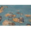 Tapis bleu géométrique 9 x 12 po