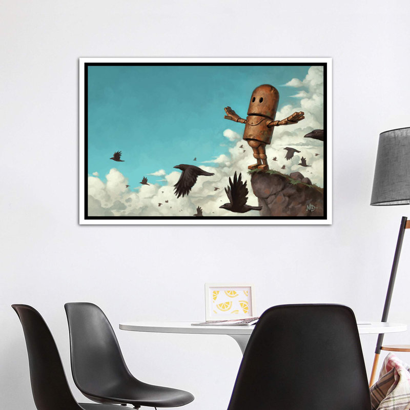 «Freedom» par Matt Dixon - impression d'art graphique, H 40 po x l 60 po x 1,5 po, Toile blanche encadrée