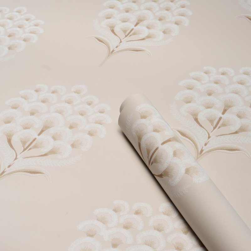 Aurelia Floral Non-Woven Wallpaper Roll, Limestone