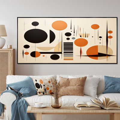 Echoing Ellipse Beige géométrique fréquence IV - art mural géométrique