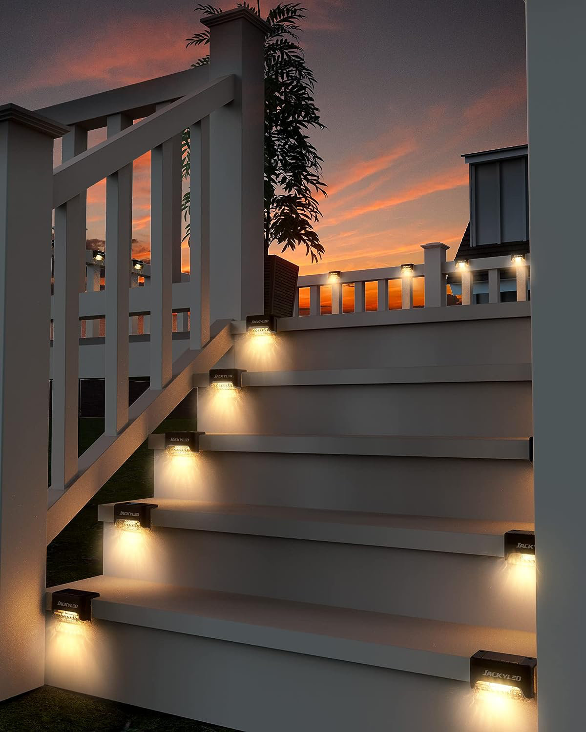JACKYLED Step Lights Waterproof LED Outdoor Lights Deck Stair