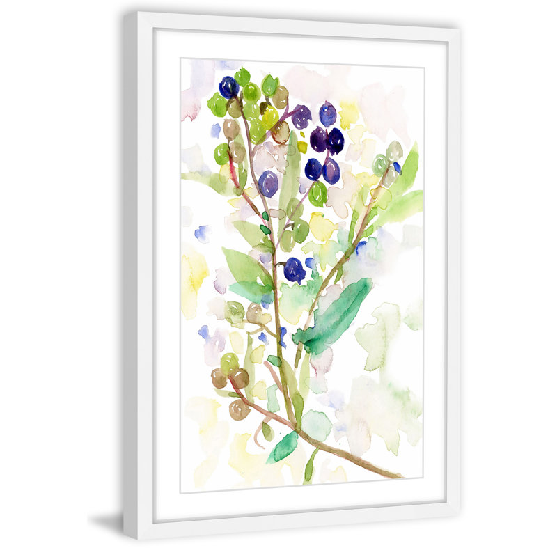 «Grape Vine», reproduction de peinture à l'aquarelle, H 18 po x l 12 po