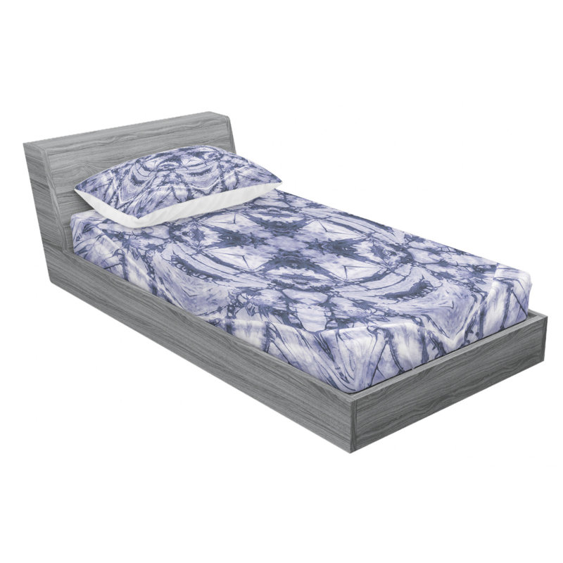 Microfiber Abstract Sheet Set, Twin XL Sheet Set with Fitted Sheet