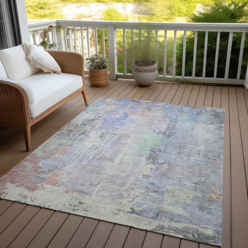 Tapis mauve lavable intérieur / extérieur Sofina , 8 pi x 10 pi