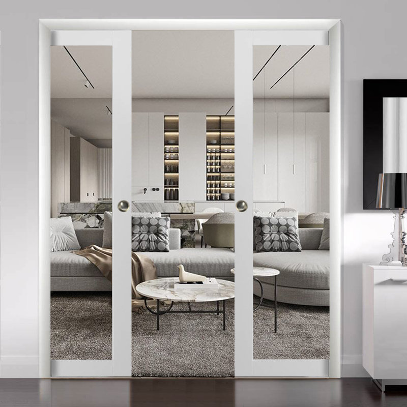 Portes coulissantes en verre Lucia, 60 po x 84 po
