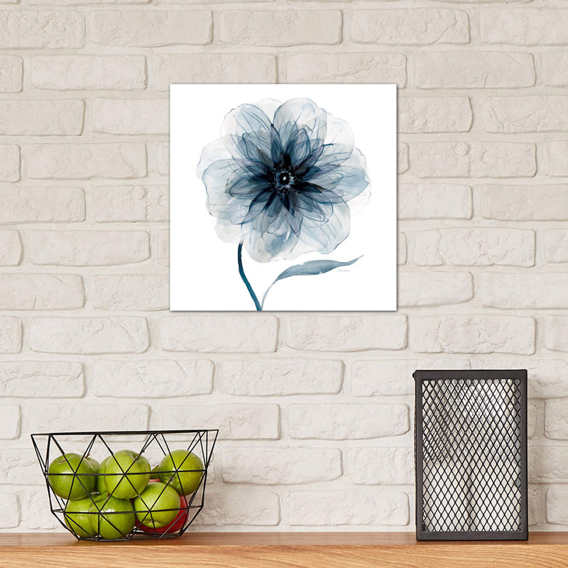Indigo Bloom III by Carol Robinson - Painting on Canvas, No Frame, 45.72 cm H x 45.72 cm W x 1.91 cm D