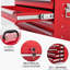 Coffre à outils rouge de 53 cm (21 pouces), 4 tiroirs, glissières à roulement à billes, verrouillable, conception portable, boîte de rangement métallique sécurisée, facile à transporter, grand