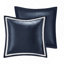 Ensemble d'édredon 8 pièces luxueux en jacquard bleu marine et argent, pour un décor de chambre à coucher élégant et un confort toute l'année-122500542-122500546