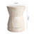 Hourglass Travertine Stone Finish Italian Design MgO Side Accent Table