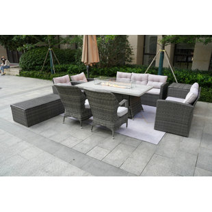 Alseepa 9 - Person Patio Conversation Sets with Cushions